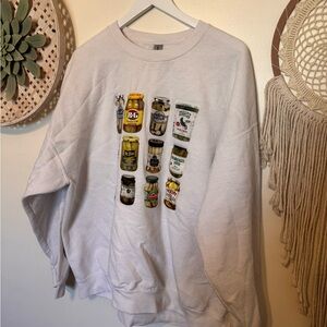 Pickles Gildan White Graphic Crewneck Sweater